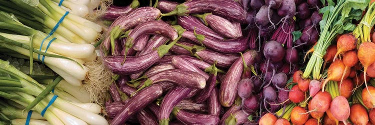 Green Onions, Chinese Eggplant, Red And Golden Beets For Sale