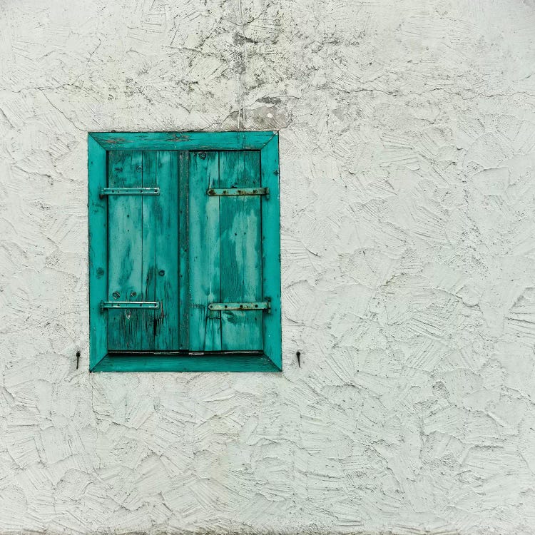 Green Window With Closed Shutter, Baden-Württemberg, Germany