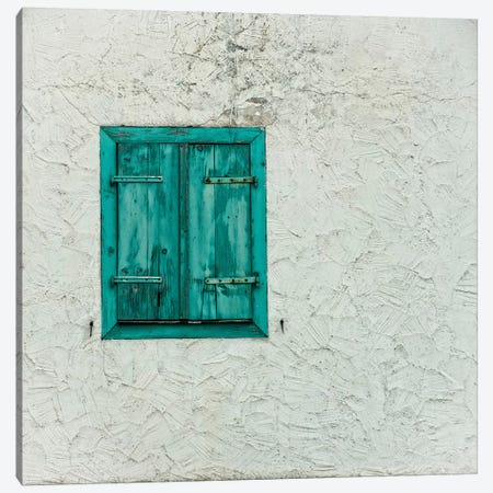 Green Window With Closed Shutter, Baden-Württemberg, Germany Canvas Print #PIM14680} by Panoramic Images Art Print