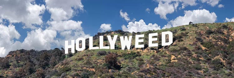 Hollywood Sign Changed To Hollyweed, Los Angeles, California, USA by Panoramic Images wall art