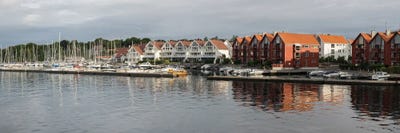 Houses At The Waterfront, Grasholmen, Stavanger, Rogaland County, Norway by Panoramic Images canvas print