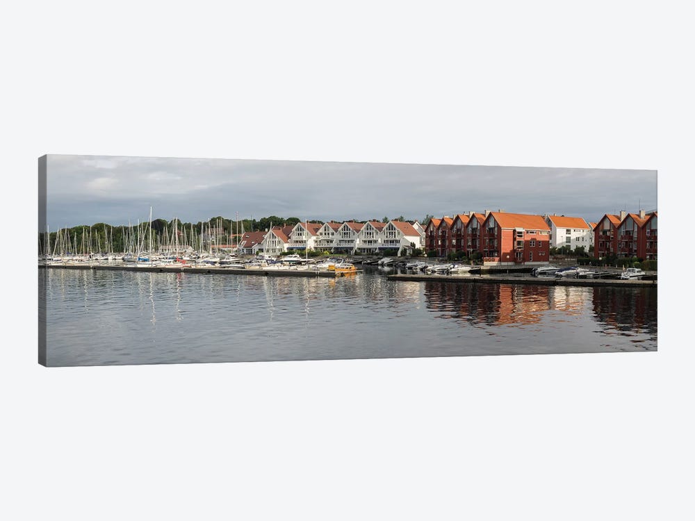 Houses At The Waterfront, Grasholmen, Stavanger, Rogaland County, Norway by Panoramic Images 1-piece Canvas Art Print