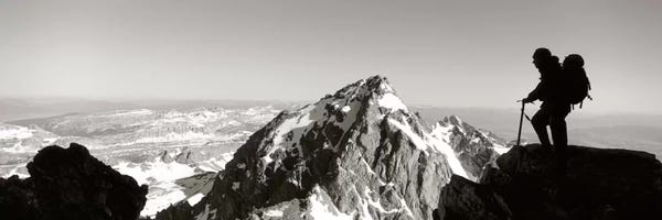 Rocky Mountains: HikerGrand Teton Park, Wyoming, USA by Panoramic Images
