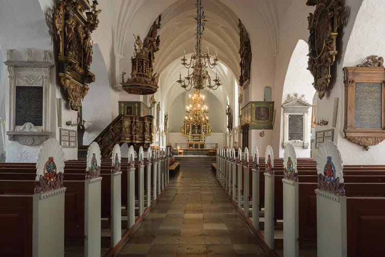 Interiors Of Budolfi Church, Aalborg, Denmark