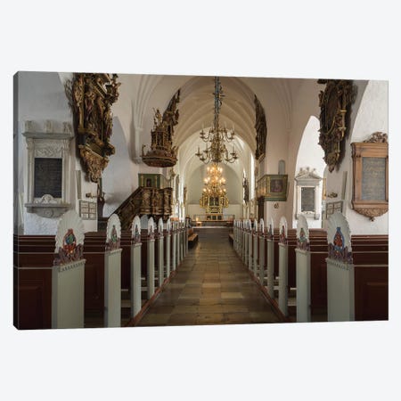 Interiors Of Budolfi Church, Aalborg, Denmark Canvas Print #PIM14705} by Panoramic Images Art Print
