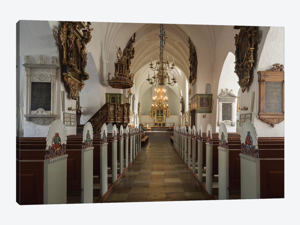 Interiors Of Budolfi Church, Aalborg, Denmark by Panoramic Images 1-piece Canvas Artwork