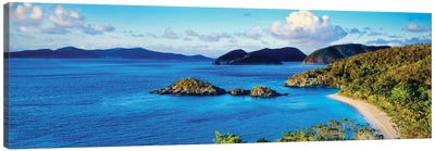 Islands In The Sea, Trunk Bay, Saint John, U.S. Virgin Islands Canvas Art Print - Tropical Beach Art