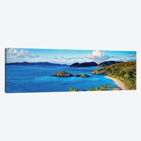 Islands In The Sea, Trunk Bay, Saint John, U.S. Virgin Islands Canvas Print #PIM14708} by Panoramic Images Canvas Wall Art