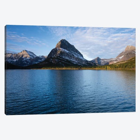 Lake With Mountain Range In The Background, Glacier National Park, Montana, USA Canvas Print #PIM14715} by Panoramic Images Canvas Art