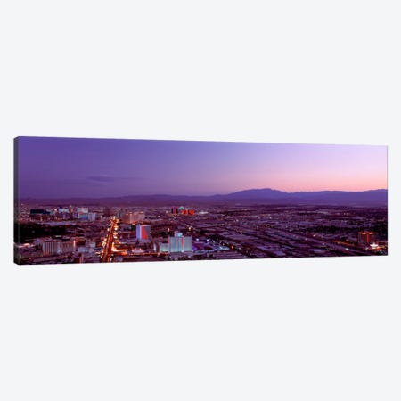 USANevada, Las Vegas, sunset Canvas Print #PIM1471} by Panoramic Images Canvas Art