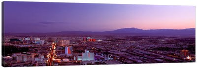 USANevada, Las Vegas, sunset Canvas Art Print - Gambling Art
