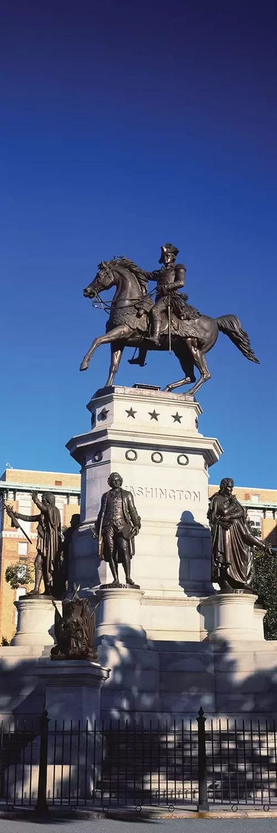 Low Angle View Of Equestrian Statue, Richmond, Virginia, USA by Panoramic Images canvas print