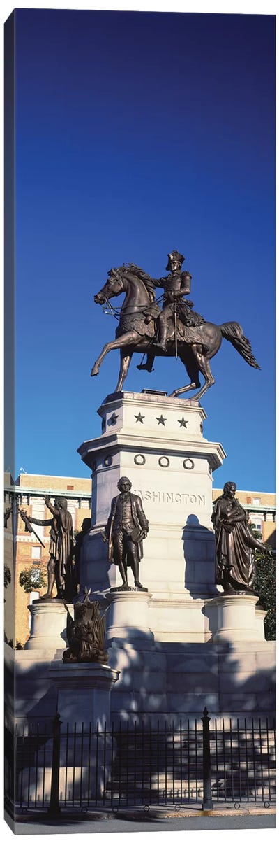 Low Angle View Of Equestrian Statue, Richmond, Virginia, USA Canvas Art Print