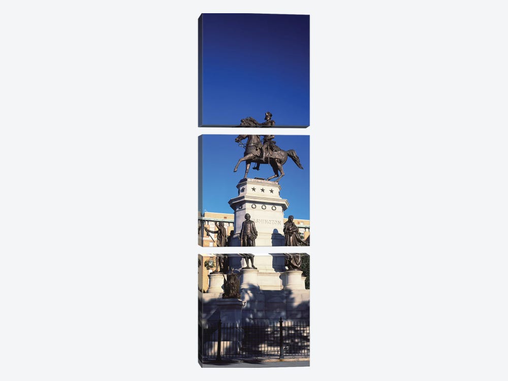 Low Angle View Of Equestrian Statue, Richmond, Virginia, USA by Panoramic Images 3-piece Canvas Artwork