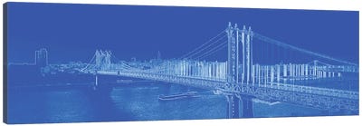 Manhattan Bridge Over The East River, NYC, USA Canvas Art Print - New York Art