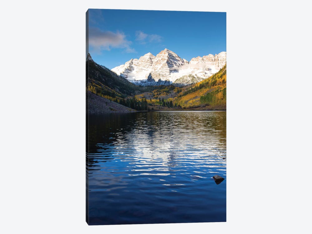 Maroon Lake, Maroon Bells, Maroon Creek Valley, Aspen, Pitkin County, Colorado, USA I by Panoramic Images 1-piece Art Print