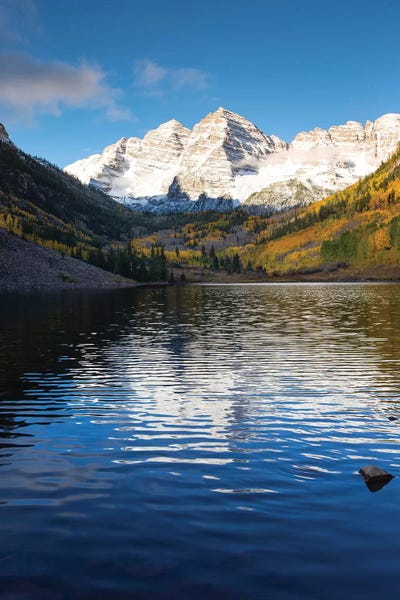 Colorado: Maroon Lake I, Maroon Bells, Maroon Creek Valley, Aspen, Pitkin County, Colorado, USA by Panoramic Images