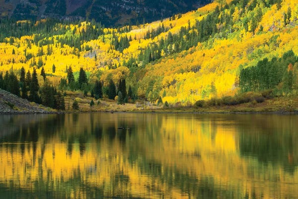 Aspen: Maroon Lake III, Maroon Bells, Maroon Creek Valley, Aspen, Pitkin County, Colorado, USA by Panoramic Images