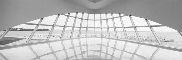 Wisconsin: Milwaukee Art Museum, Milwaukee, Wisconsin, USA (Black And White) by Panoramic Images