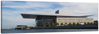Modern Building At The Waterfront, Copenhagen Opera House, Holmen, Copenhagen, Denmark Canvas Art Print - Copenhagen Art