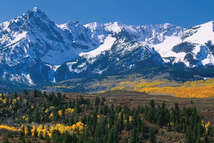 Mountains Covered In Snow, Sneffels Range, Colorado, USA