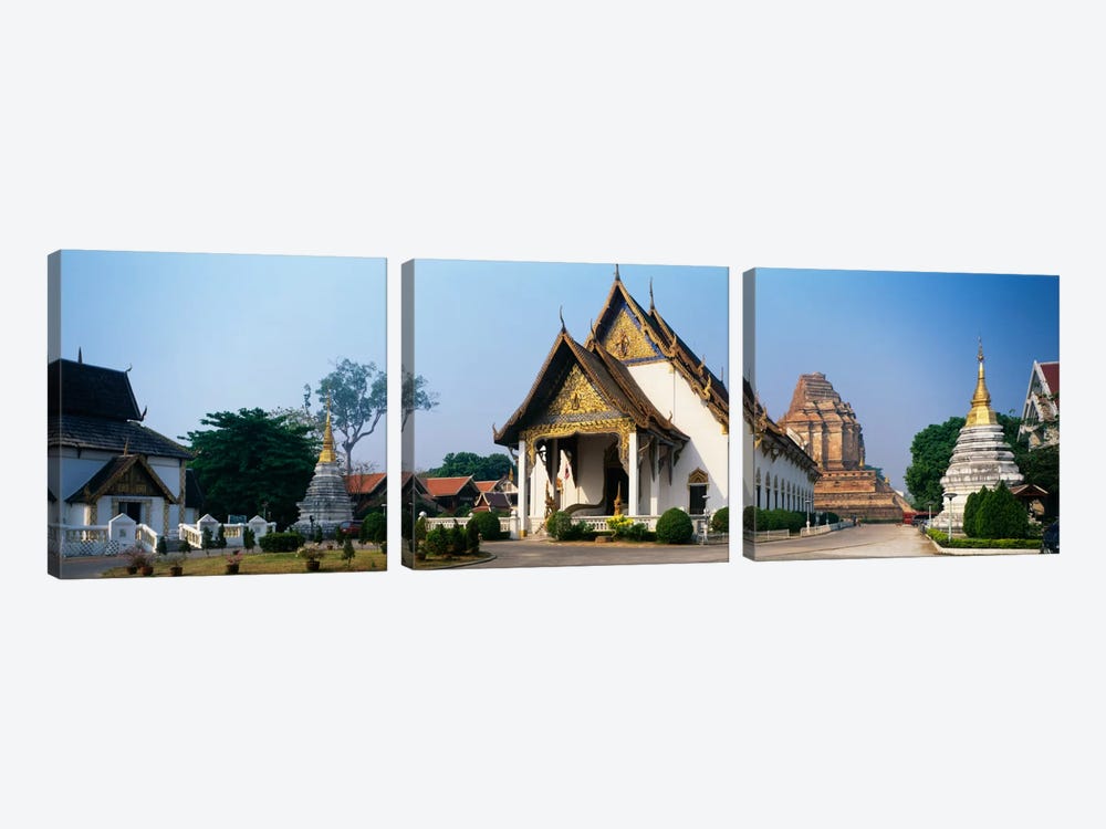 Wat Chedi Luang Chiang Mai Thailand by Panoramic Images 3-piece Canvas Art Print
