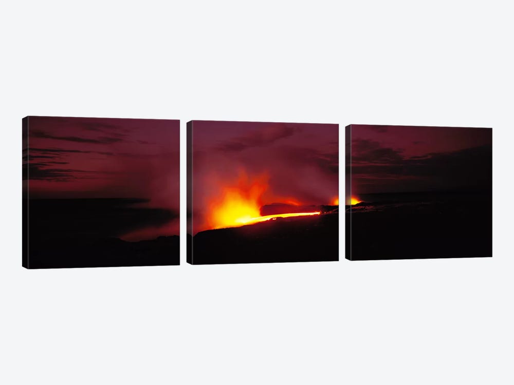 Kilauea Volcanoes National Park Hawaii HI USA by Panoramic Images 3-piece Canvas Artwork