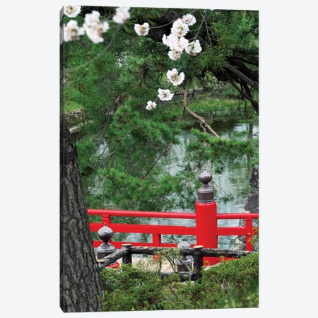 Partial View Of Takaoka-Bashi Bridge In A Park, Hirosaki Park, Hirosaki, Aomori Prefecture, Japan Canvas Print #PIM14785} by Panoramic Images Canvas Print