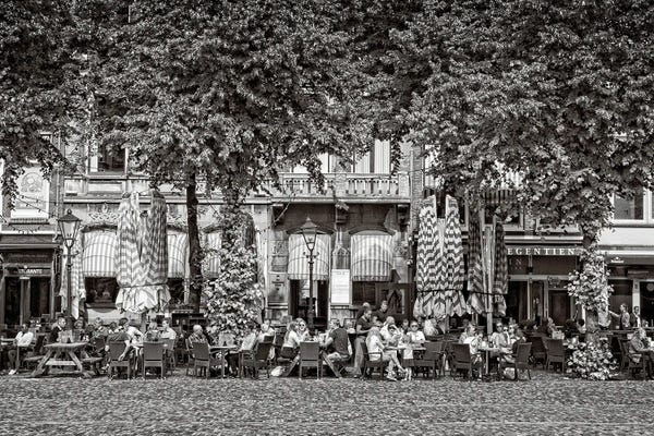 People At Sidewalk Café, Het Plein, The Hague, South Holland, Netherlands