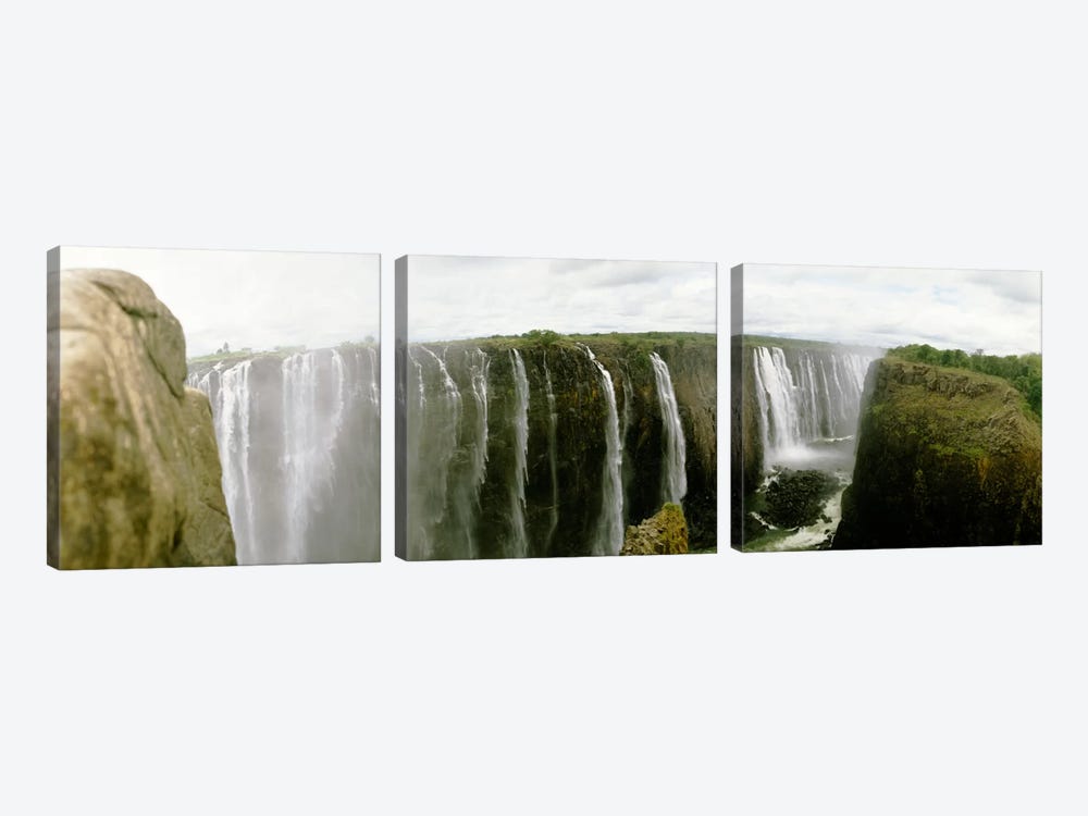 First Gorge, Victoria Falls (Mosi-oa-Tunya), Zambezi River, Africa by Panoramic Images 3-piece Canvas Wall Art
