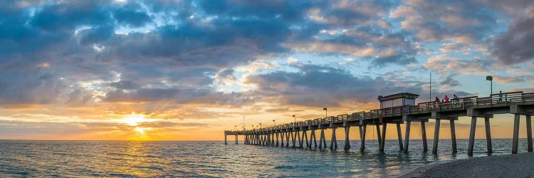 Pier In Atlantic Ocean At Sunset, Venice, Sarasota County, Florida, USA