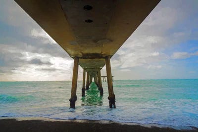 Pier In The Pacific Ocean, Pacifica, San Mateo County, California, USA by Panoramic Images canvas print