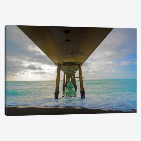 Pier In The Pacific Ocean, Pacifica, San Mateo County, California, USA Canvas Print #PIM14792} by Panoramic Images Canvas Print
