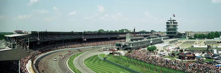 Race Cars In Pace Lap At Indianapolis Motor Speedway, Indianapolis 500, Indiana, USA I