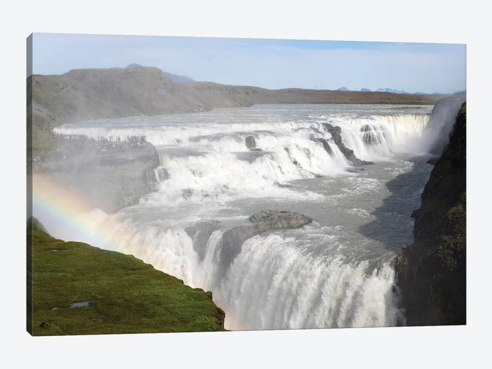 Rainbow Over Gullfoss Falls On The Hvita River, Iceland by Panoramic Images 1-piece Canvas Wall Art