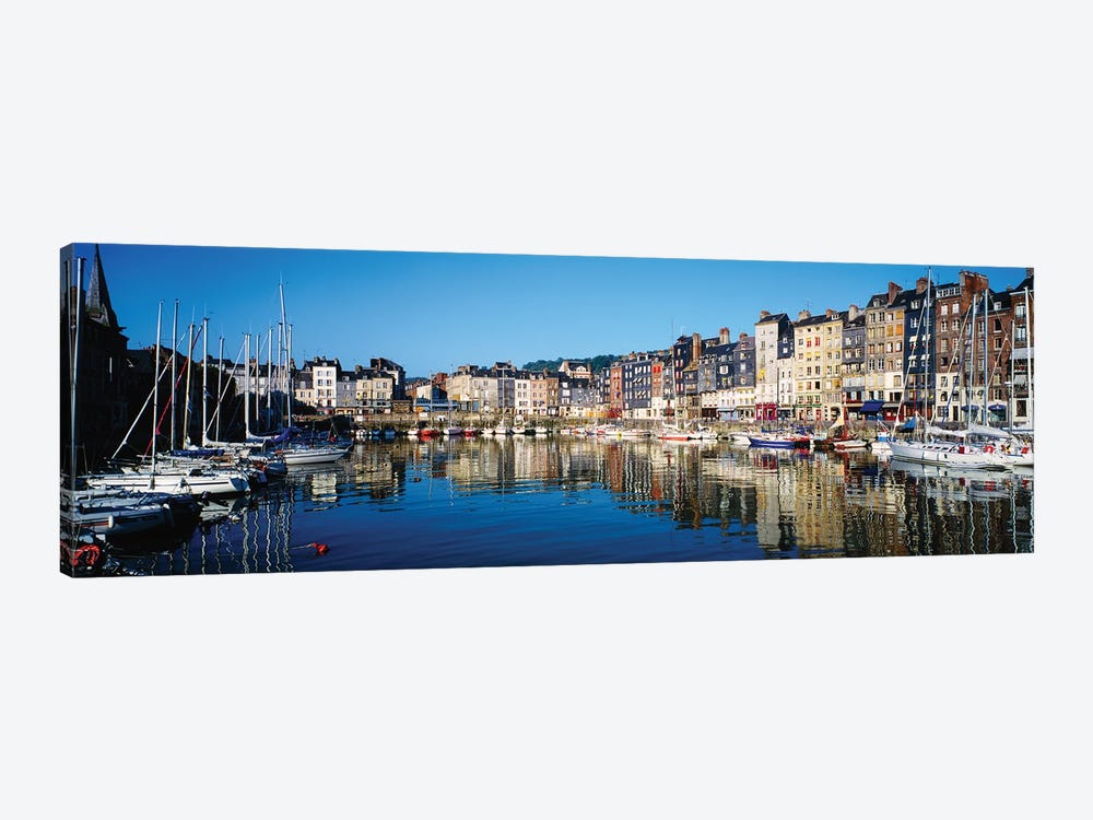 Reflection Of Buildings In Water, Honfleur, Normandy, Calvados, France by Panoramic Images 1-piece Canvas Art Print