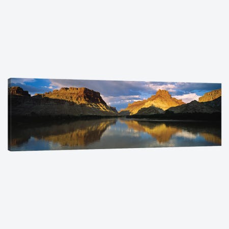 Reflection Of Cliffs In River, Canyonlands National Park, Colorado River, Utah, USA Canvas Print #PIM14812} by Panoramic Images Canvas Artwork