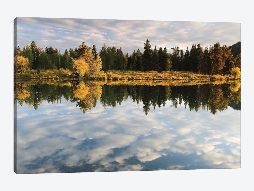 Reflection Of Clouds On Water, Teton Range, Grand Teton National Park, Wyoming, USA 1-piece Art Print