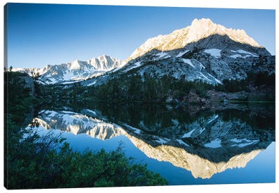 Reflection Of Mountain In A River, Eastern Sierra, Sierra Nevada, California, USA II Canvas Art Print - Sierra Nevada Art