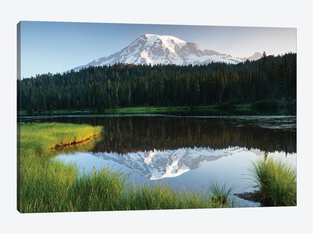 Reflection Of Mountain In Lake, Mount Rainier National Park, Washington State, USA I by Panoramic Images 1-piece Canvas Art