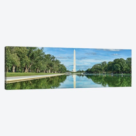 Reflection Of Washington Monument On Water, Washington D.C., USA Canvas Print #PIM14827} by Panoramic Images Canvas Art