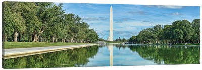Reflection Of Washington Monument On Water, Washington D.C., USA Canvas Art Print - Washington Monument