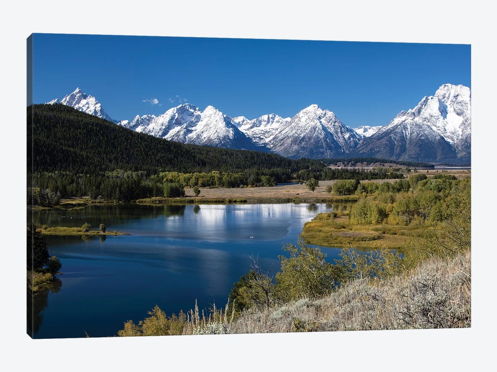 River With Mountain Range In The Background, Teton Range, Grand Teton National Park, Wyoming, USA by Panoramic Images 1-piece Canvas Art