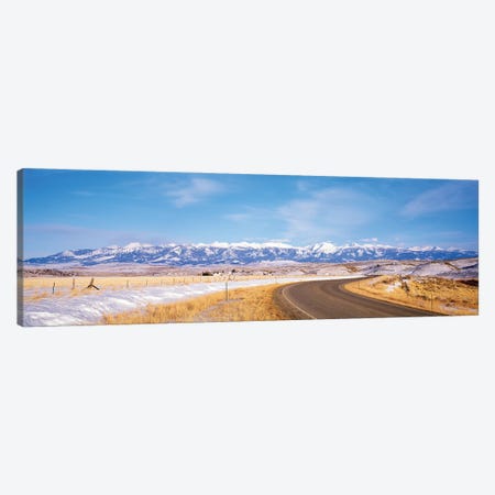 Road Passing Through A Landscape, Crazy Mountains, Montana, USA Canvas Print #PIM14842} by Panoramic Images Canvas Print