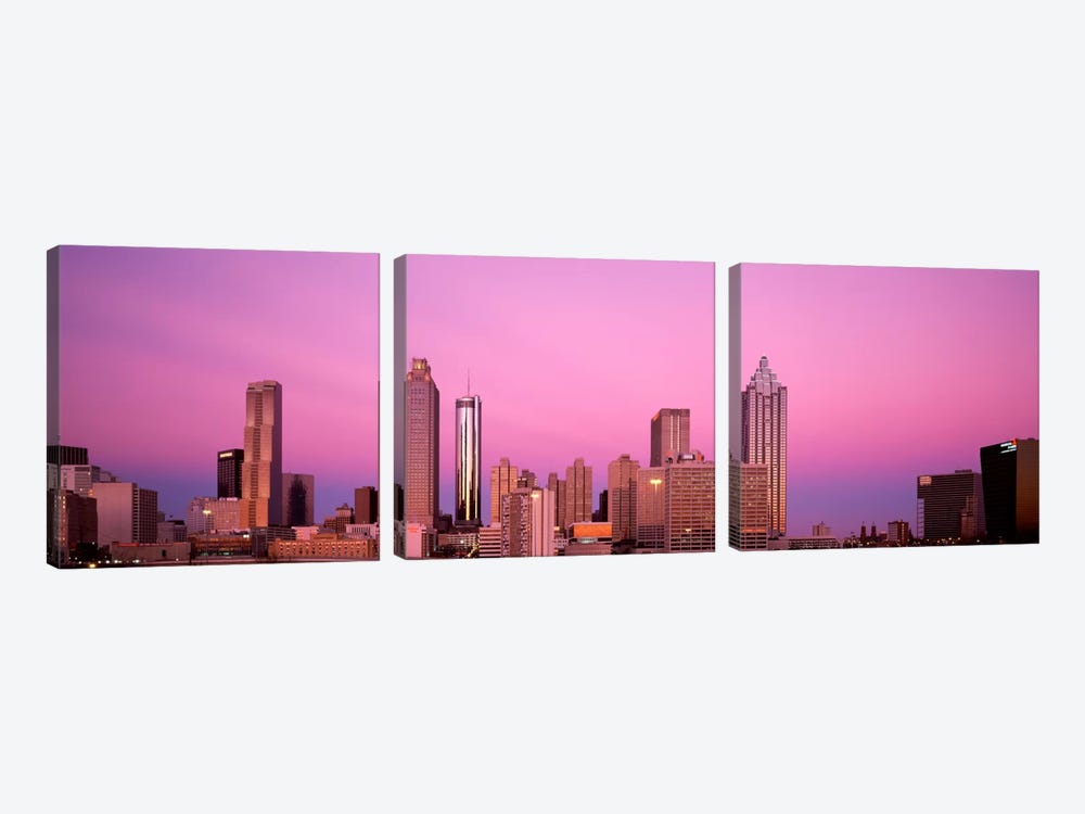 USAGeorgia, Atlanta, Panoramic view of the city at dawn by Panoramic Images 3-piece Canvas Print