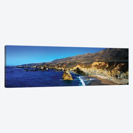 Rock Formations On The Coast, Big Sur, Garrapata State Beach, Monterey Coast, California, USA II Canvas Print #PIM14853} by Panoramic Images Canvas Artwork