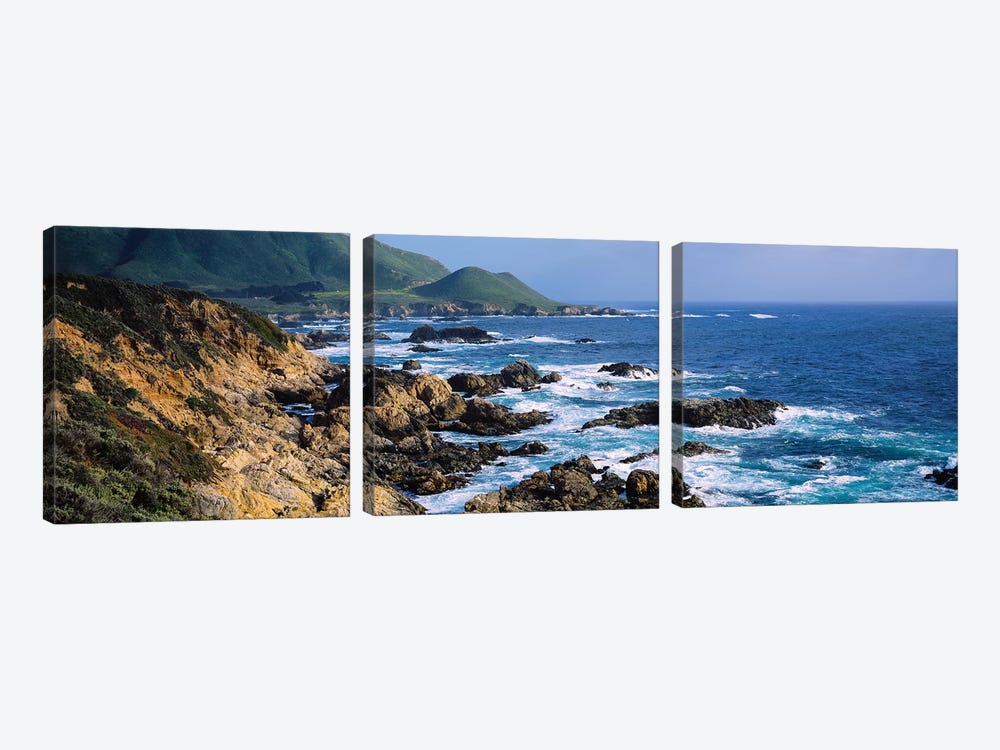 Rock Formations On The Coast, Big Sur, Garrapata State Beach, Monterey Coast, California, USA III by Panoramic Images 3-piece Canvas Artwork