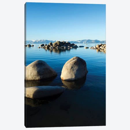 Rocks In A Lake, Lake Tahoe, California, USA II Canvas Print #PIM14859} by Panoramic Images Canvas Art
