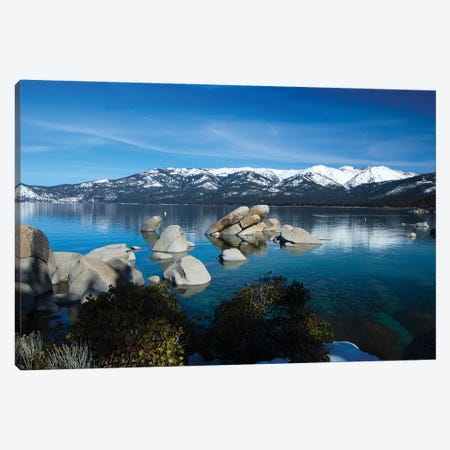 Rocks In A Lake, Lake Tahoe, California, USA IV Canvas Print #PIM14861} by Panoramic Images Art Print
