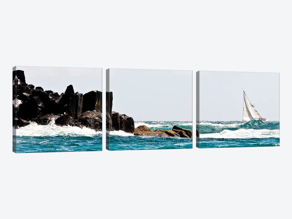Sailboat Competing In The Grenada Sailing Festival, Grenada I by Panoramic Images 3-piece Art Print